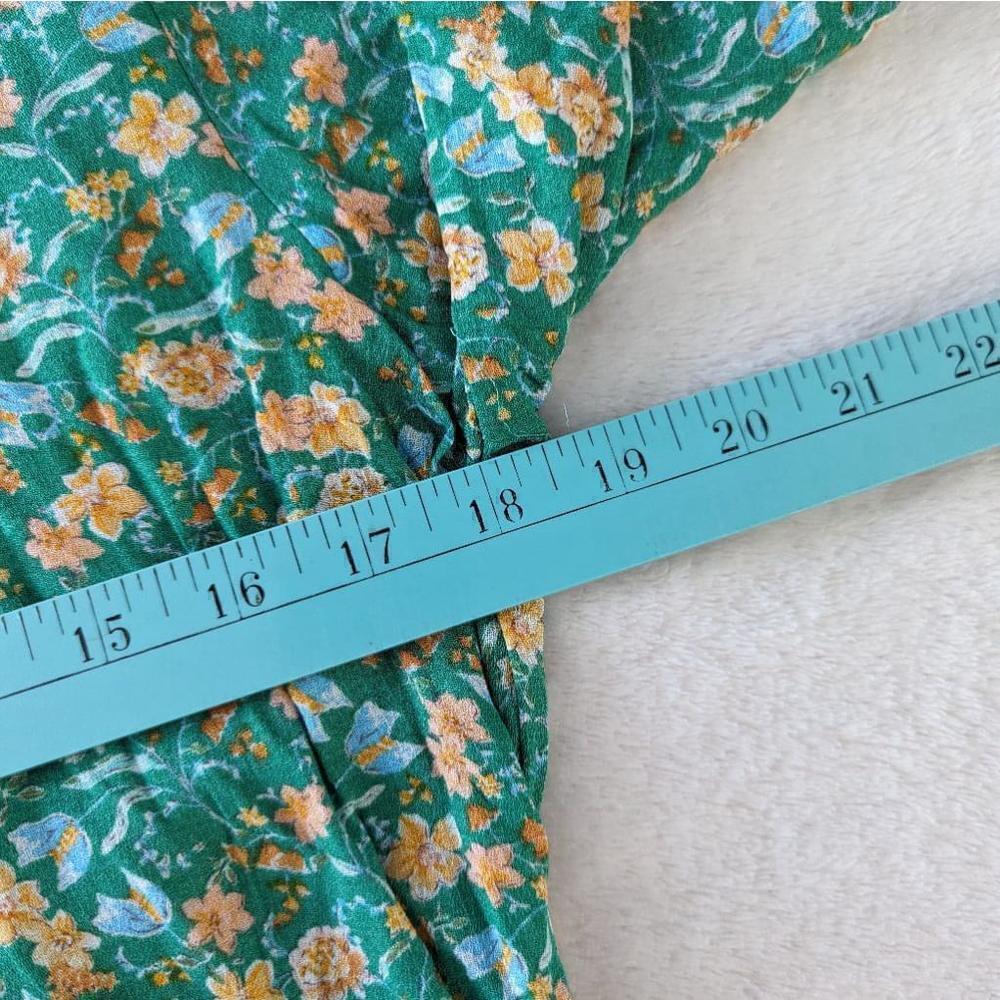 Rachel Zoe Green Floral Peasant Blouse - NEW - Picture 4 of 8